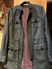 Dsquared2 Grey Flannel Cargo Style 3/4 Length Jacket Sz 40