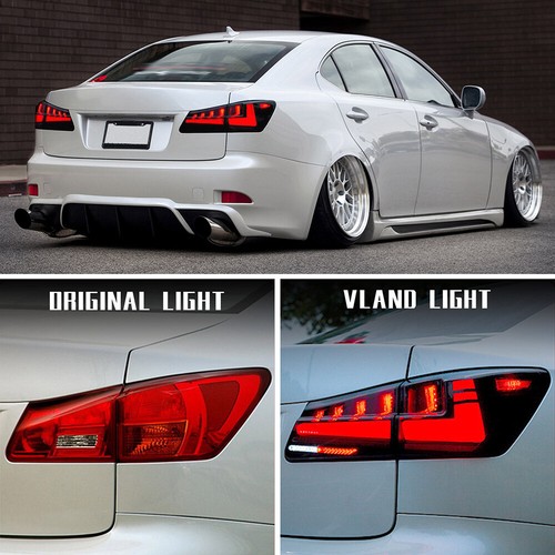 Faros VLAND + luces traseras LED ahumadas para Lexus IS250 350 ISF 06-13 con inicio - Imagen 12 de 19