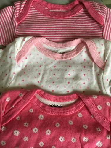 Miniwear 3 pezzi unici rosa bianco 0-3 mesi nuovi senza etichette - Foto 2 di 3