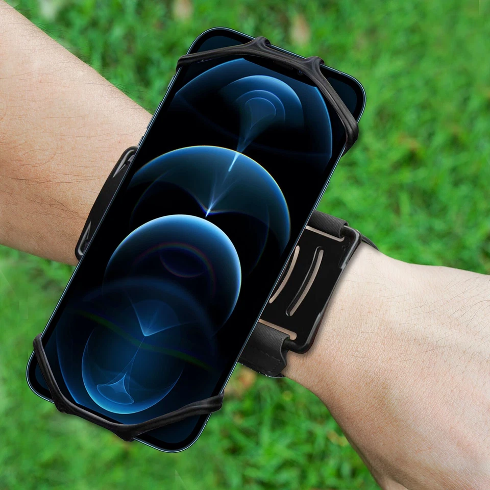Exercise Sports Armband Wristband 180 Rotating Gym Running Jogging Phone Holder - Image 2 of 4
