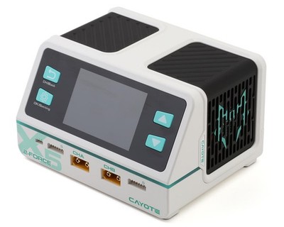 Cayote 2-Force X5 Racing Dual Battery Charger w/XT90 Charge Lead [CYEG1022]