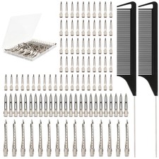 100 PCS Silver Metal Alligator Clips 3 100 Count Pack of 1 , silver