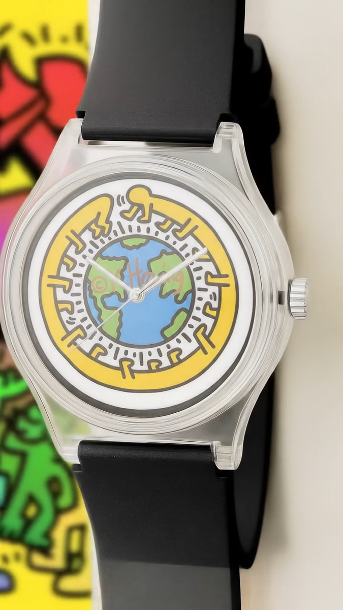 KEITH HARING Retro GLOBE Pop Art Gift Wrist Watch Wristwatch | eBay