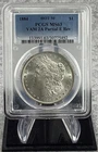 1884 Morgan Silver Dollar, PCGS MS63 VAM-2A Partial "E" Rev Hot 50