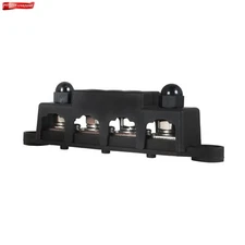 5/16" Black 4 Post Busbar Bus Bar Power Distribution Block 12V 250A With Cover