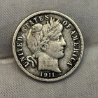 1911-D 10C Barber Dime