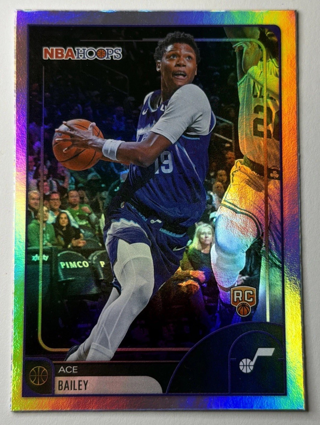 2026 Topps NBA Hoops #38 Ace Bailey RC Rainbow Foil  - Utah Jazz