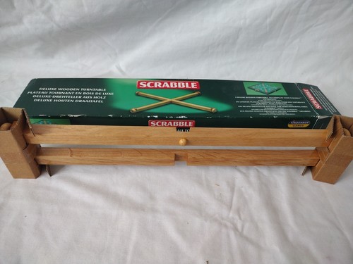 Scrabble Deluxe Wooden Turntable - Premium Rotating Game Board Accessory UNUSED - 第 3/4 張圖片