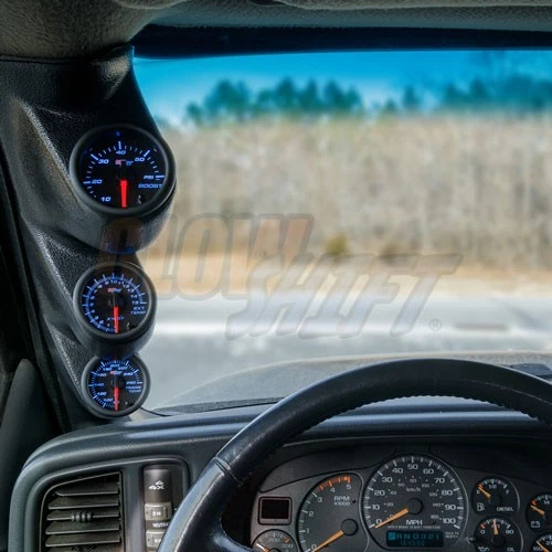 GlowShift T7 Boost EGT Trans Temp Gauges + Pod for 00-06 Chevy Silverado Duramax - Image 2 of 4