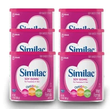 Similac Soy Isomil Powder Baby Formula 12.4oz x 6  Exp. 03/2026