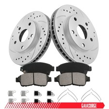 For Toyota Camry 1992 1993-2001 Front Drilled Brake Rotors Ceramic Brake Pads