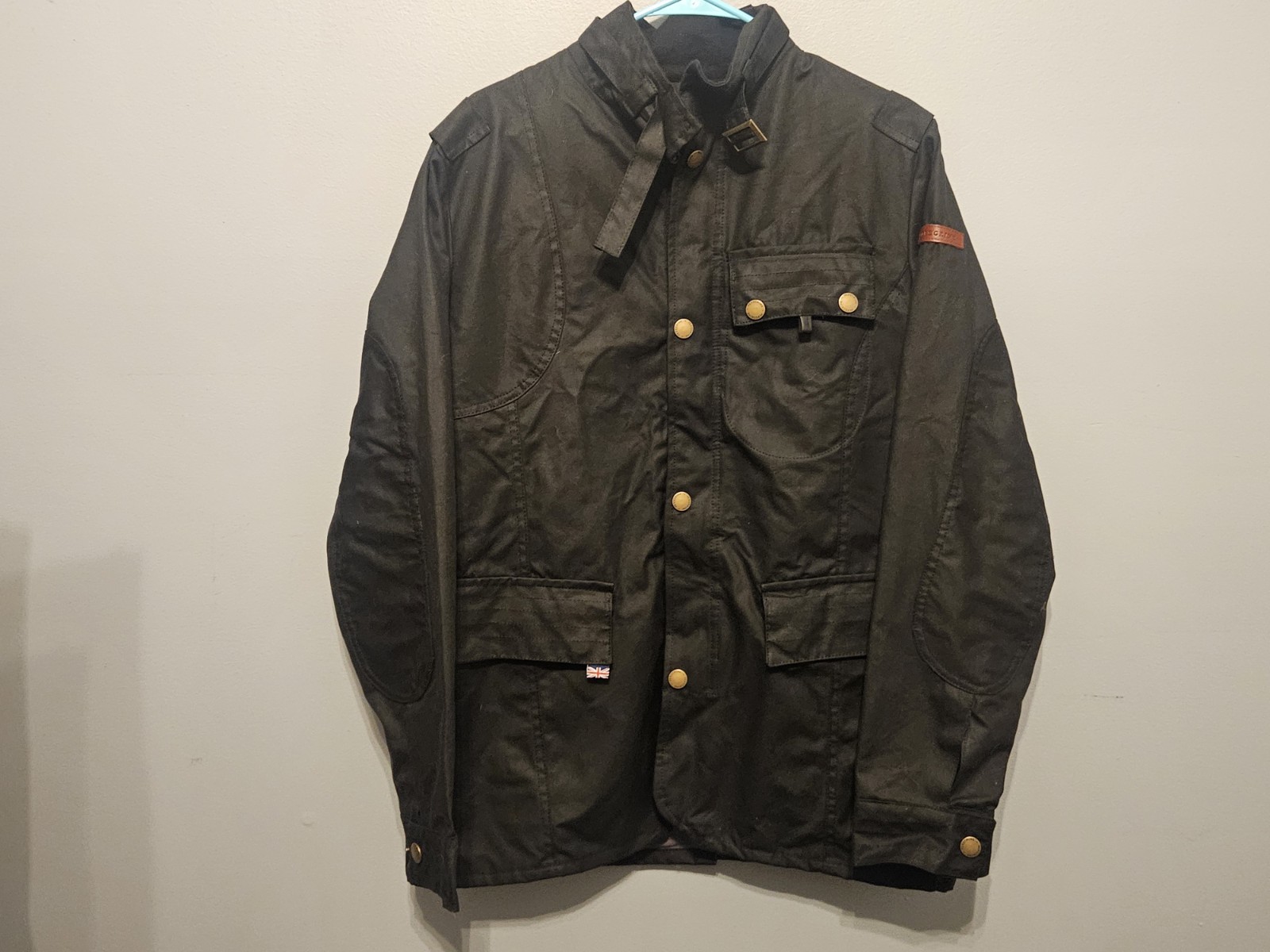 PEREGRINE Bexley Waxed Water Resistant Cotton Jacket Black Large L NWT New