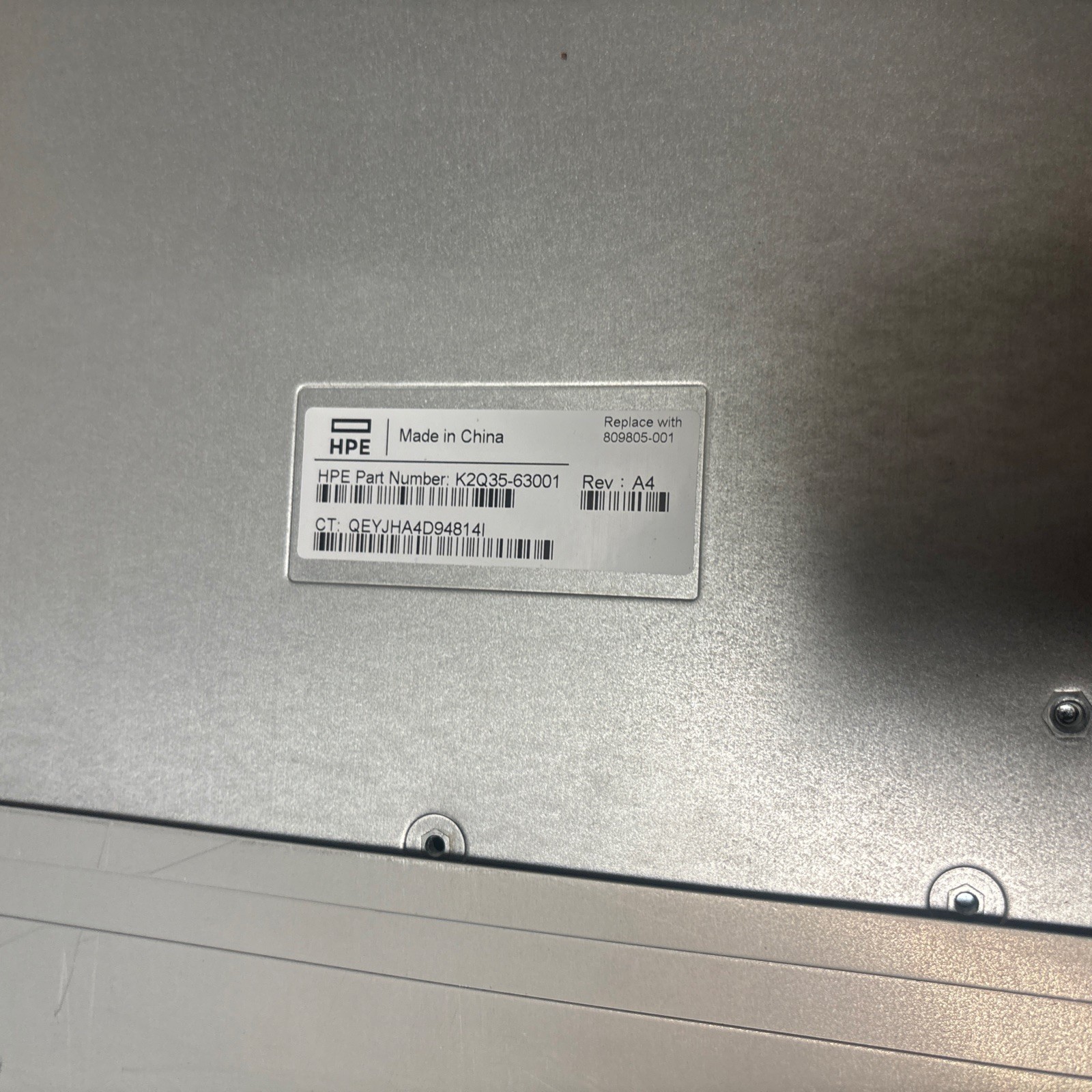 HPE K2Q35-63001  3PAR 8200 STORESERV CONTROLLER NODE REV A7 USED