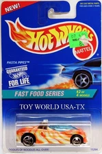 1996 Hot Wheels #417 Fast Food Series #2 Pasta Pipes 3 spoke 0911 card