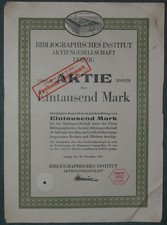 Instytut Bibliograficzny Aktiengesellschaft Leipzig 1921 1000 marek