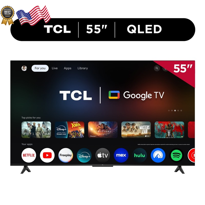 TCL 55 Inch Q Series 4K QLED UHD HDR Smart Google TV New 2025