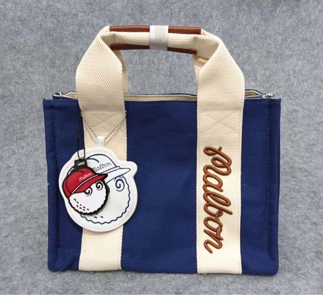Malbon Golf Cart Bag Tote Blue Bag With Shoulder 20*27*14cm New