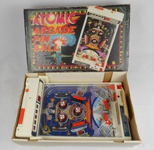 1979 Tomy Atomic Arcade Pinball Machine With Legs and Box Working