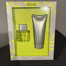 Kenneth Cole Reaction Mens EDT Spray 1.7oz  6.7oz Hair  Body Wash Gift Set