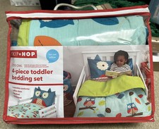 Skip Hop 4 Piece Toddler Bedding Set NIP - Comforter, Pillow Sham Sheets