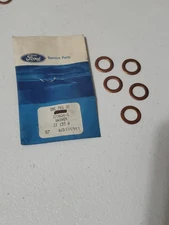 1965-73 MUSTANG V8 NOS REAR AXLE COPPER SEAL WASHERS 373820-S OEM LOT OF 5 PCS.