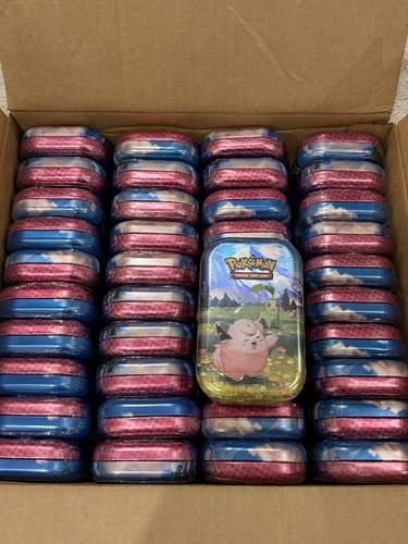 Sealed Pokemon TCG Ascended Heroes Mini Tin Case 40 Tins (j-hook) Opened Box