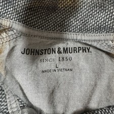 Johnston  Murphy Mens 1/4 Zip Sweatshirt L Gray Stretch Reversible