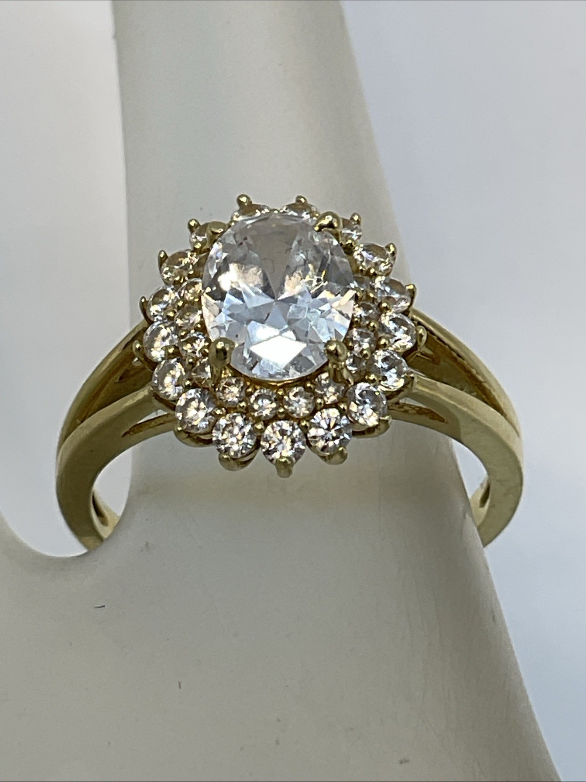 Engagement Ring Solid 14K Yellow Gold Solitaire O… - image 5