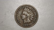 1890 Indian Head Cent Penny - VG Very Good - 19th Century - Free Shipping