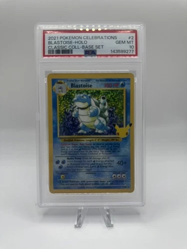 2021 Pokemon Celebrations Blastoise Holo 2/102 PSA 10 Gem Mint