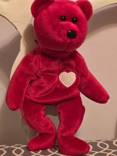 Ty Beanie Babies  Valentina the Bear 8" Plush Stuffed Animal Toy 1999 No Ear Tag