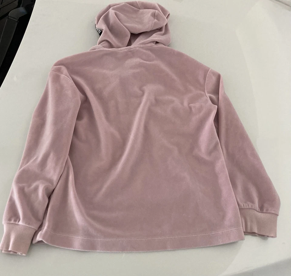 JERSEY CON CAPUCHA DE TERCIOPELO ROSA 1/4 CREMALLERA PARA NIÑAS DE JUSTICIA TALLA 8 Foto 4 de 4
