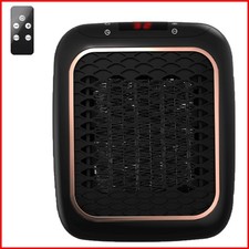 Energy Efficient Black Ceramic Heater: 2 Heat Modes & Rapid 3-Second Warmth