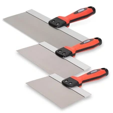 WAL-BOARD TOOLS 3 Peice Stainless Drywall Taping Knife Set, 8-12 Inch Finishi...