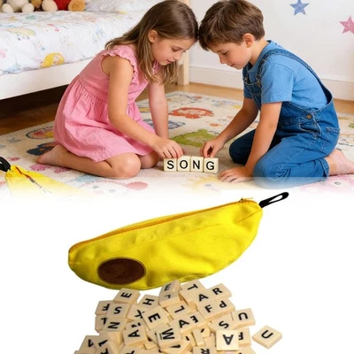 MARKENLOS Wortspiel Familie Spaß Spiel Bananagrams Kreuzworträtsel Bananagramm Kinder