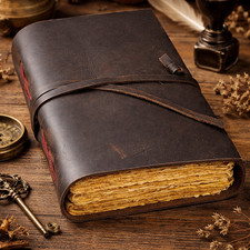 Leather Journal 10x13 Handmade Buff Leather Diary Deckle Paper 200 Pages