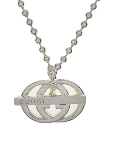 GUCCI Collana Donna Incastro G SV925 Argento con Top 0309J 8055 Usata