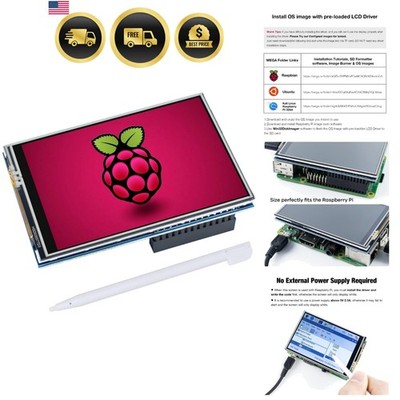 3.5 Inch 480x320 Touch Screen TFT LCD SPI Display Panel for Raspberry Pi B, B...
