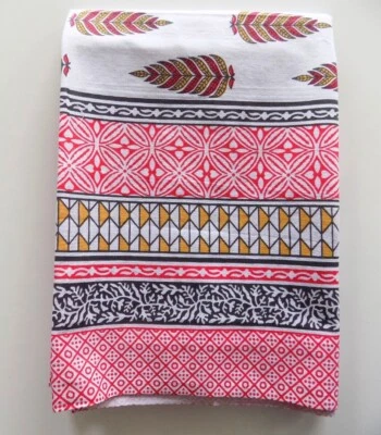 100% Cotton Hawa Mahal Print Table Cloth Traditional Indian Design- Hand Printed