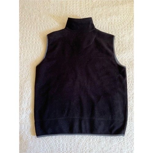 Vintage Cabela's Fleece Vest Men's Medium Full Zip Black Sleeveless - Picture 2 of 3
