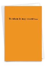 1 Funny Halloween Greeting Card - To Whom Halloween - Envelope Included, US-Made