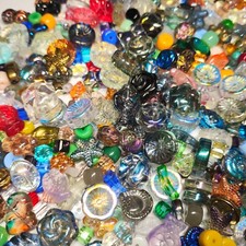 1/4LB Glass beads lot jewelry making mix variety bead supplies Read Description