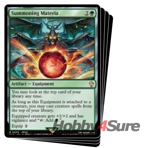 Presale Summoning Materia X4 M/NM Magic MTG Final Fantasy Commander - Picture 1 of 1