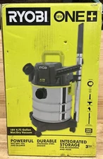 RYOBI 18V Cordless 4.75 Gal Wet/Dry Vacuum Cleaner Powerful Suction - P6-45