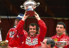 Alain Prost "McLaren" & Gerhard Berger "Ferrari" autographs signed 20x30 cm picture