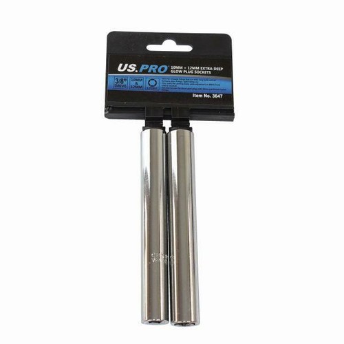 US PRO Tools 10 mm + 12 mm extra tiefe Glühstecker Steckdosen 6PT 3/8" DR 3647 - Bild 3 von 3