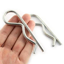 2 PCS Stainless Steel R Clips Spring Retaining Wire Hair Pins Lynch Cotter M5...