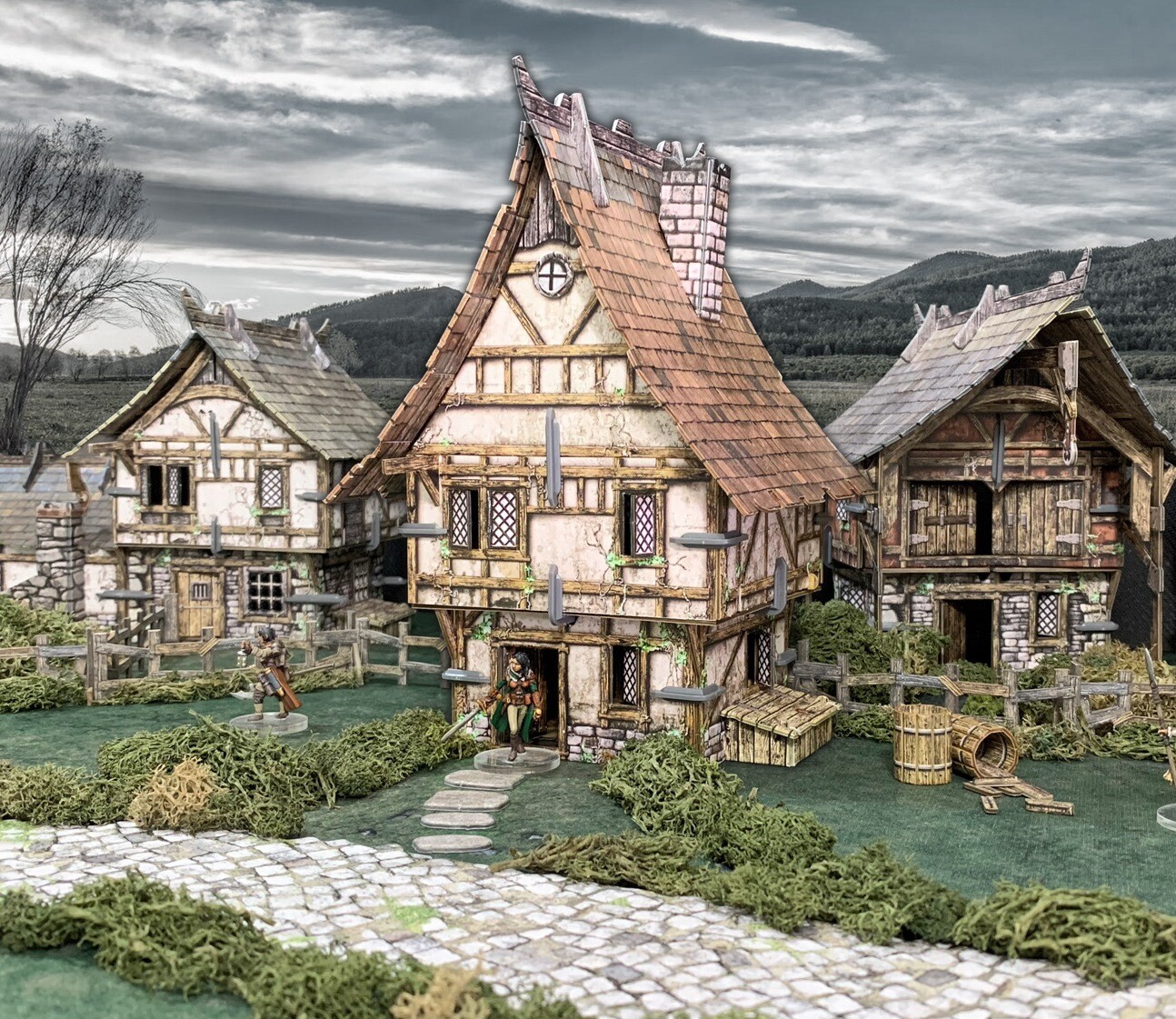 Town House Fantasy Terrain (28-35mm, Modular, 74 pieces) Battle Systems