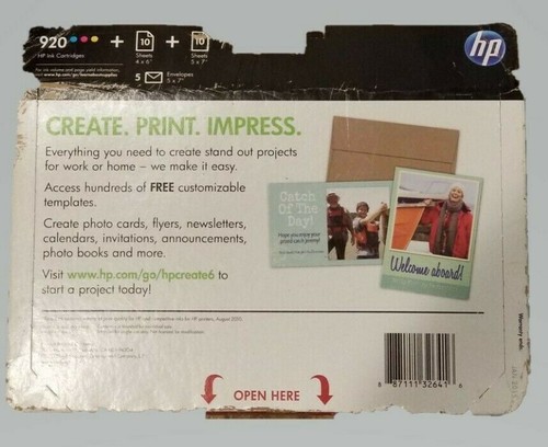 HP 920 COLOR COMBO PACKFor HP Officejet 6000, 6500, 6500A,7000, 7500, & 7500A - Picture 2 of 2