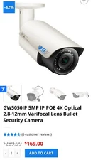 GW-5050IP 2592x1920 HD Bullet Security IP Camera Varifocal Zoom Lens IRLED IP66